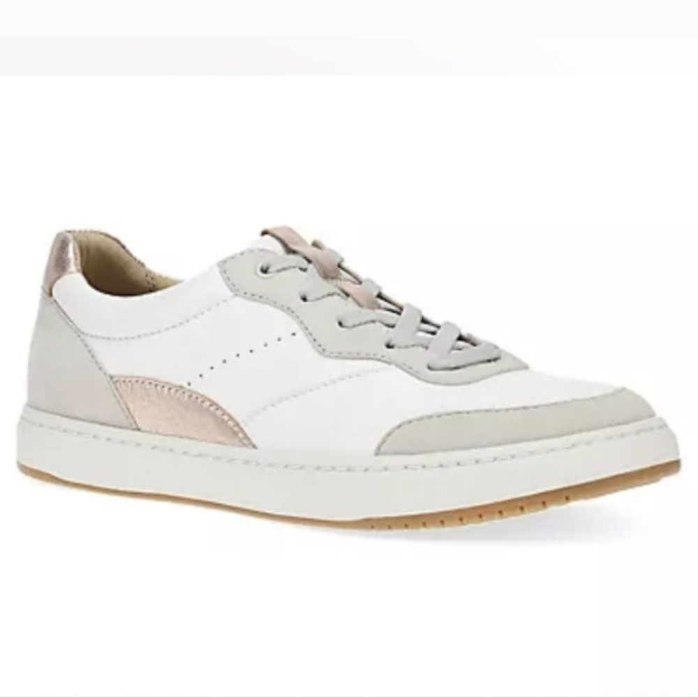 DANSKO Josey White/Rose Gold Nappa Leather Sneakers Womens Size EU 40 US 9.5/10